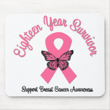 Breast Cancer 18 Year Survivor Mouse Mats