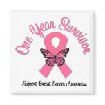 Breast Cancer 1 Year Survivor Magnets