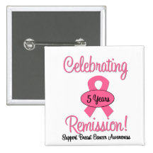 Breast Cancer 5 Year Remission Buttons