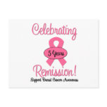 Breast Cancer 5 Year Remission postcards