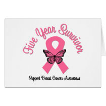 Breast Cancer 5 Year Survivor Greeting Cards