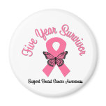 Breast Cancer 5 Year Survivor Refrigerator Magnets