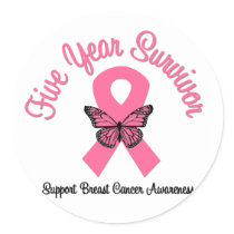 Breast Cancer 5 Year Survivor Sticker
