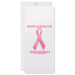 Breast Cancer and HealthCare Full Color Rack Card
