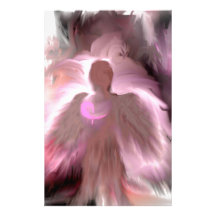 Breast Cancer Angel Stationery Paper