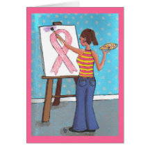 Breast Cancer Artist - Awareness greeting card