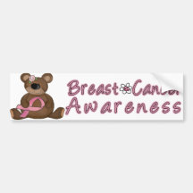 Breast Cancer Awareness Bear #3 Bumper Stickers