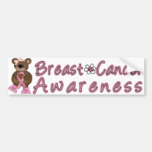 Breast Cancer Awareness Bear #5 Bumper Sticker
