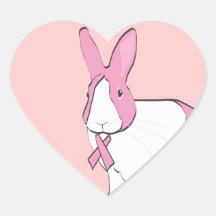 BREAST CANCER AWARENESS BUNNY STICKER
