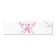 Breast Cancer Awareness Butterfly Bumper Stickers