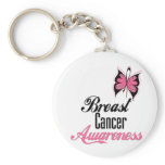 Breast Cancer Awareness Butterfly Key Chain