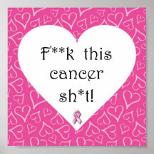 Breast Cancer Awareness - Cancer is Rude! Poster