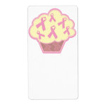 Breast Cancer Awareness Cupcake Shipping Label