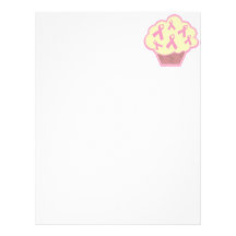 Breast Cancer Awareness Cupcake Letterhead Template