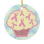 Breast Cancer Awareness Cupcake Christmas Ornaments