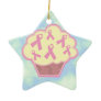 Breast Cancer Awareness Cupcake Christmas Tree Ornaments
