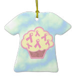 Breast Cancer Awareness Cupcake Christmas Tree Ornaments