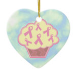 Breast Cancer Awareness Cupcake Christmas Tree Ornament