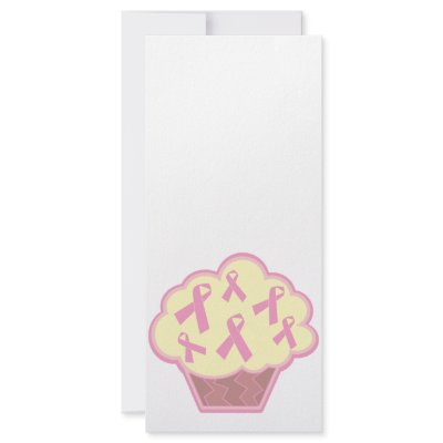 Breast Cancer Awareness Cupcake Rack Card by cupcakewear