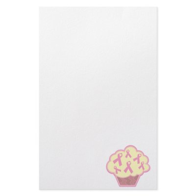 Breast Cancer Awareness Cupcake Customized Stationery by cupcakewear