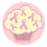 Breast Cancer Awareness Cupcake Sticker