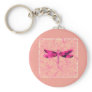 Breast Cancer Awareness Dragonfly Keychains