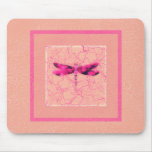 Breast Cancer Awareness Dragonfly Mouse Pad