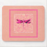 Breast Cancer Awareness Dragonfly Mouse Pad