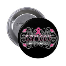 Breast Cancer Awareness Floral Ornamental Pins