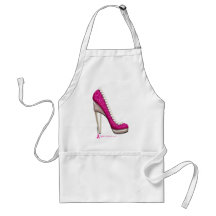 Breast Cancer Awareness Glitter Pearl Pump Apron