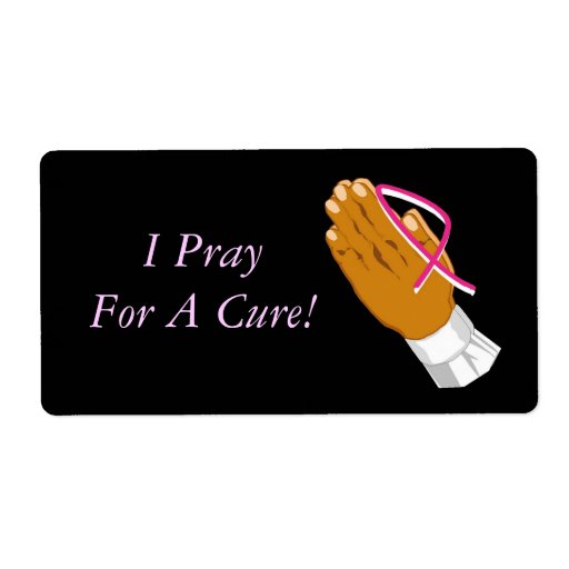 Breast Cancer Awareness I Pray for a Cure Shipping Label