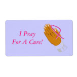 Breast Cancer Awareness I Pray for a Cure Custom Shipping Label