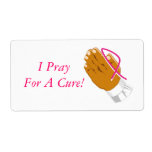 Breast Cancer Awareness I Pray for a Cure Custom Shipping Labels