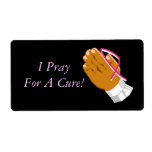 Breast Cancer Awareness I Pray for a Cure Custom Shipping Label