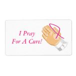 Breast Cancer Awareness I Pray for a Cure Personalised Shipping Labels