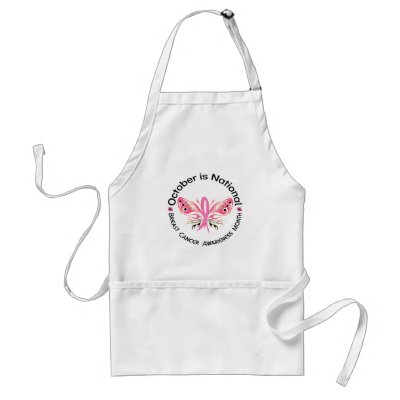 Breast Cancer Awareness Month Butterfly 3.3 Aprons by awarenessgifts