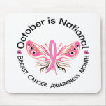 Breast Cancer Awareness Month Butterfly 3.3 Mousepad