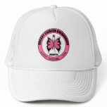 Breast Cancer Awareness Month Butterfly Circle Trucker Hat