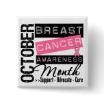 Breast Cancer AWARENESS Month Buttons
