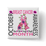 Breast Cancer Awareness Month Flower Ribbon 1