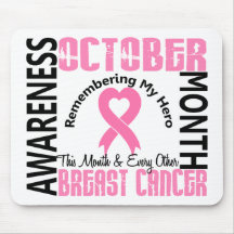 Breast Cancer Awareness Month Heart 1.4 Mouse Pad