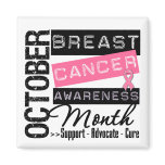 Breast Cancer AWARENESS Month Fridge Magnet