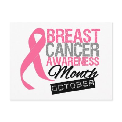 Breast Cancer Awareness Month October Postcard by cancerapparel