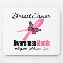 Breast Cancer AWARENESS Month Ribbon Mouse Pads