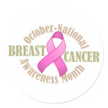 Breast Cancer Awareness Month Round Sticker