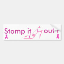 Breast Cancer Awareness Pink Ribbon Bumper Stickers