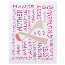 BREAST CANCER AWARENESS PINK RIBBON DESIGN PERSONALIZED FLYER