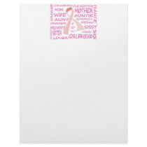 BREAST CANCER AWARENESS PINK RIBBON DESIGN PERSONALIZED LETTERHEAD