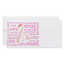 BREAST CANCER AWARENESS PINK RIBBON DESIGN PHOTO CARDS