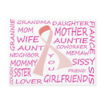 BREAST CANCER AWARENESS PINK RIBBON DESIGN POST CARDS